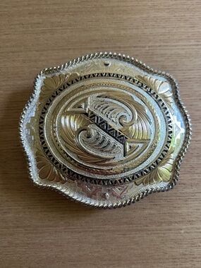 Montana Silversmiths Silver Plate Buckle Vintage